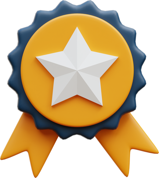 3D Star Reward Champion Medal Badge